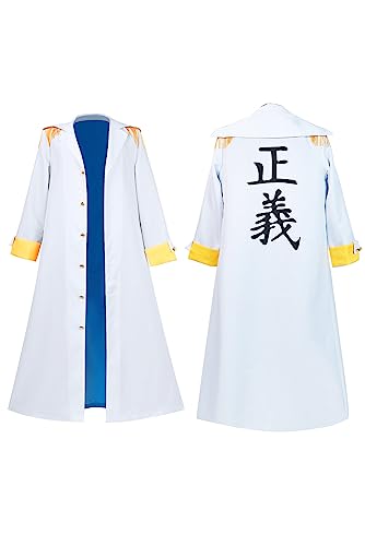 Alleyon Kizaru Cosplay Umhang Marine Vice Admiral Mantel Anime Kostüm Jacke 3XL von Alleyon