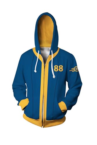 Alleyon Vault 88 Cosplay Hoodie FO4 Jacke Vault Sweatshirt Kapuzenpullover von Alleyon