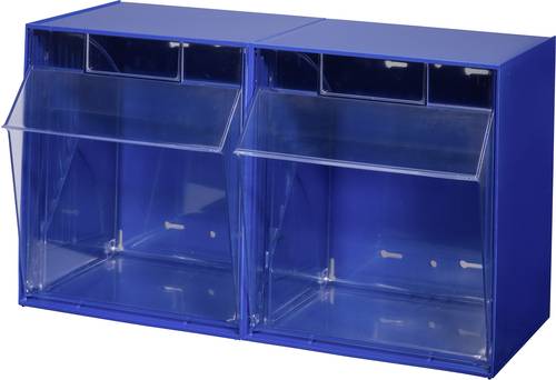 Allit 464400 Klappkasten-Magazin VarioPlus ProFlip 2 (B x H x T) 600 x 350 x 310mm Blau, Transparent von Allit