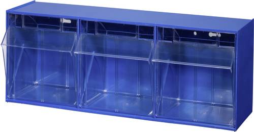 Allit 464410 Klappkasten-Magazin VarioPlus ProFlip 3 (B x H x T) 600 x 240 x 200mm Blau, Transparent von Allit