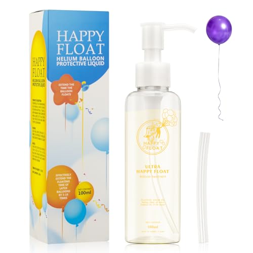 Allony Float Magic Treatment für Helium-Latexballons, 100 ml, Erhöhen Sie die Schwebezeit von Luftballons, hohe Effizienz und Langlebigkeit, geeignet für Geburtstagsfeiern, Hochzeitsfeiern von Allony