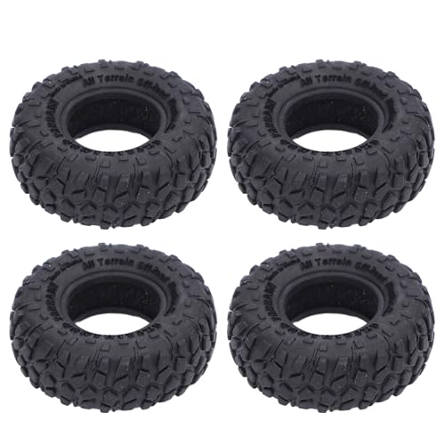 Alomejor 1,0 Zoll 55 X 19 Mm Gummi-RC-Crawler-Autoreifen für SCX24 FMS FCX24 AX24 1/18 1/24 von Alomejor