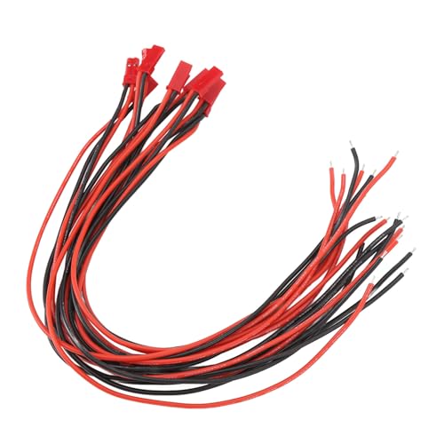 Alomejor 10 Stücke JST Steckverbinder Kabel Draht Männlich RC Modellauto 180 370 380 390 Motor Schweißen ESC Batterieanschluss für RC Modellauto von Alomejor