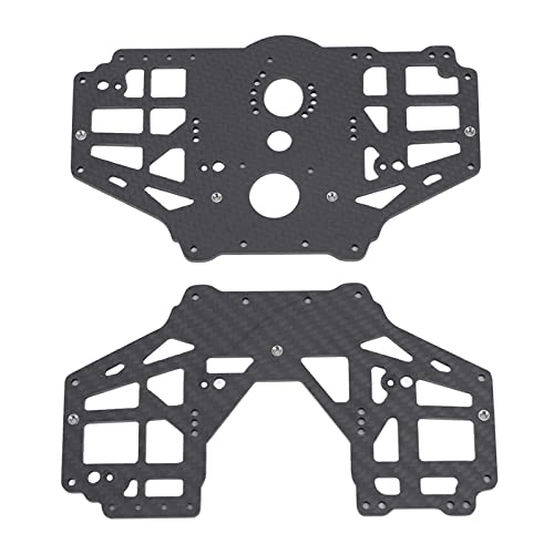 Alomejor 2-teiliges Chassis-Seitenplatten-Set aus Kohlefaser, Schwarzes Seitenschutzplatten-Set für Losi LMT 1:8 4WD Vollachsen-RC-Auto von Alomejor