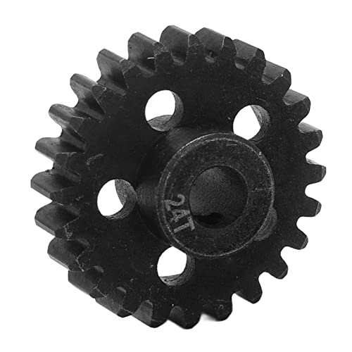 Alomejor 24T RC Ritzel 5mm Blende Stahl Metall Stirnrad VerschleißFestes RC Car Motor Gear Upgrade Teil FüR 1:7 1:8 RC Cars von Alomejor