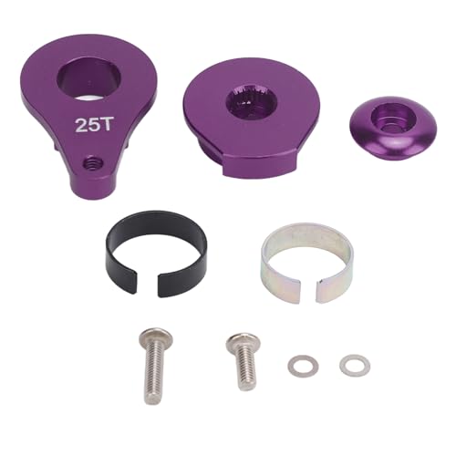 Alomejor 25T Servoarm, Einzelloch, Einzelloch, Verstellbares Servo für 1/10 RC-Autospielzeug, Kompatibel mit Verschiedenen RC-Autos (Purple) von Alomejor