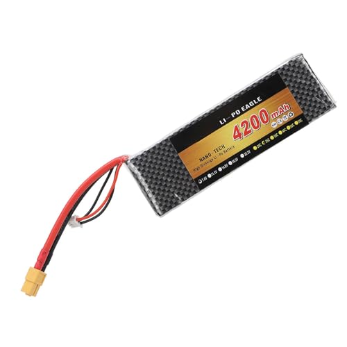 Alomejor 2S 4200 MAh 7,4 V Lithium-Batterie XT60 Stecker Ersatz Batterie für RC Flugzeug Hubschrauber Quadcopter Drohne von Alomejor