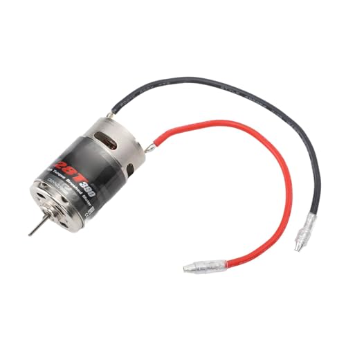 Alomejor 390 RC-Motor, Edelstahl, Gebürstet, Geräuscharm, Schwarz, Gebürsteter RC-Motor für 1/16 RC-Auto von Alomejor