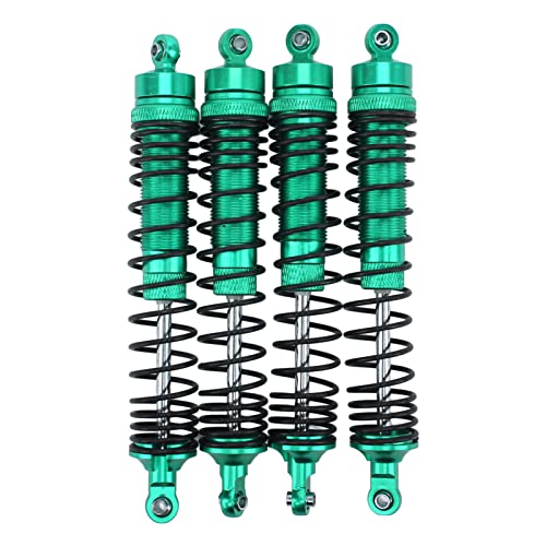 Alomejor 4-teiliges RC-Stoßdämpfer-Set aus Aluminiumlegierung Vorne und Hinten mit Verstellbarem Federhalter für LOSI 1/8 RC-Autos (Green) von Alomejor