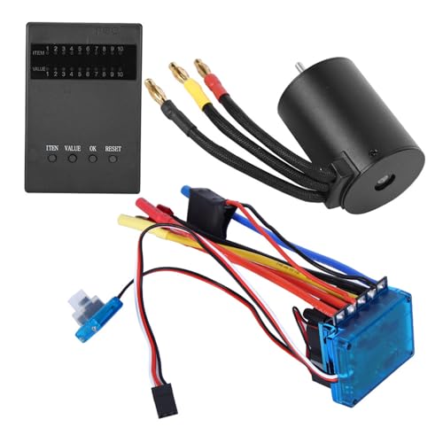 Alomejor 50000 Maximalspannung 3650 3100KV Motor ESC-Programmkartensatz für 1/10 RC Car Brushless ESC (120A) von Alomejor