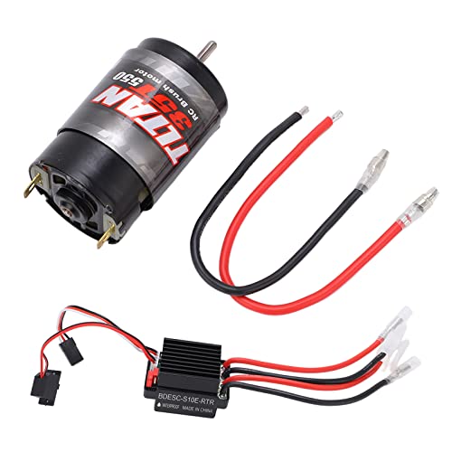 Alomejor 550 Bürstenmotor mit 320 A ESC-Set, Auto-Kupferwicklungen, Starker Magnet, Bidirektionale Lager für RC (35T) von Alomejor