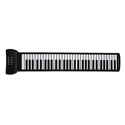 Alomejor 61 Key Foldable Silicon Wiederaufladbares Elektrisches Handroll Klavier - Tragbares und Kompaktes Musikinstrument für Anfänger und Reisende Alomejor 61 Key Foldable Silicon Wiederaufladbares Elektrisches Handroll Klavier - Tragbares und Kompaktes Musikinstrument für Anfänger und Reisende von Alomejor
