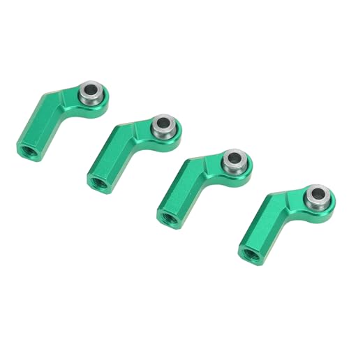 Alomejor 7,0 Mm Kugelkopf-RC-Car-Stangenende mit Gebogenem M4-Legierungs-CW-Set für Modellauto-Zubehör Im Maßstab 1:10, Ersatzteil (Green) von Alomejor