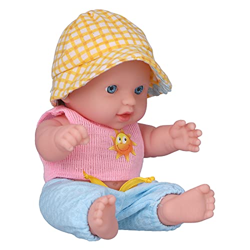 Alomejor 8-Zoll-Baby-Puppe, Weiche Ganzkörper-Neugeborenen-Baby-Puppe , Lebensechte Baby-Mädchen-Puppen für Geschenke (Q8G-010 Kleine rosa Sonne) von Alomejor