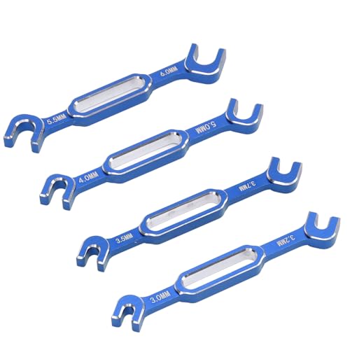 Alomejor 8-teiliges RC-Car-Schraubenschlüssel-Spannschloss-Set, Universelle RC-Car-Reparaturwerkzeuge mit Größen von 3,0 Bis 6,0 Mm (Blue) von Alomejor