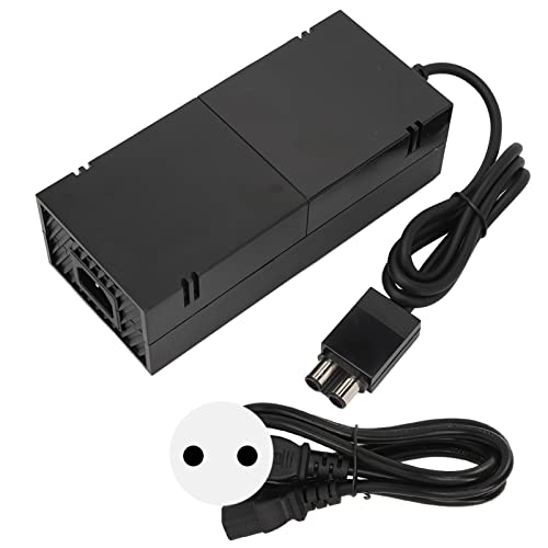 Alomejor AC-Netzteil-Brick-Adapter, Geräuscharmes Kabel, LED-Anzeige, Netzteil für One-Konsole, 100–240 V (EU-Stecker) von Alomejor