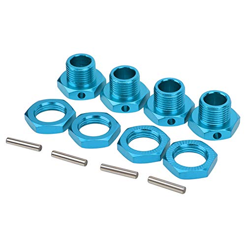 Alomejor Aluminiumlegierungsrad-Sechskantkupplungssatz 17 Mm, 4 Stück für 1/8 RC-Auto, Mehrere Farben, Ersatzteile (Blue) von Alomejor