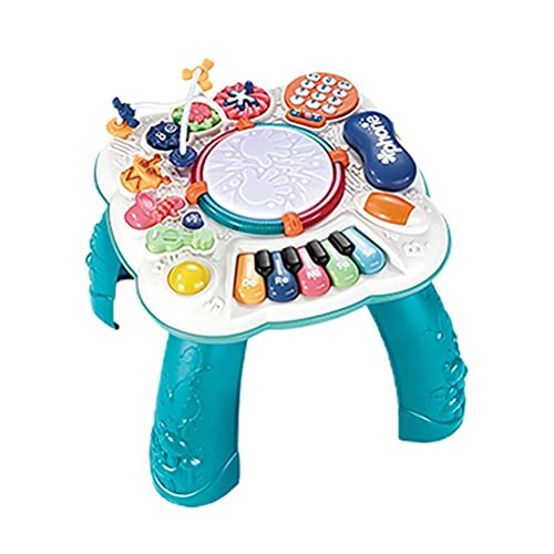 Alomejor Baby-Musik-Lerntisch mit Bunten Lichtern, Lernspieltisch für Babys und ab 3 Jahren (Green) von Alomejor