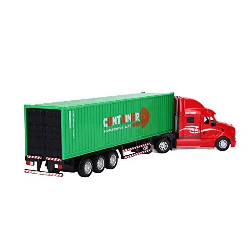 Alomejor Container-LKW-Spielzeug, Legierungsbau-Container-LKW-Modell mit Licht- und Soundeffekten, Lebendiges Spielzeug für über 3 Jahre (Green) von Alomejor