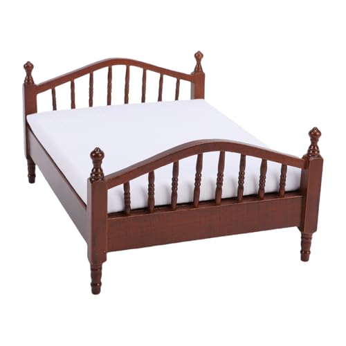 Alomejor Dollhouse Möbel, 1:12 Skala Miniaturbett -Set, Spielen Schlafzimmerzubehör, Zimmerdekoration Spielzeug Alomejor Dollhouse Möbel, 1:12 Skala Miniaturbett -Set, Spielen Schlafzimmerzubehör, Zimmerdekoration Spielzeug von Alomejor