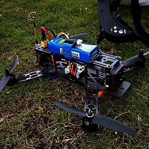 Drohnen-Rahmen-Set, Quadrocopter, FPV-Flugzeug-Rahmen-Set mit Carbon-Glasfaser-Struktur für QAV250 (Kohlefaser) von Alomejor