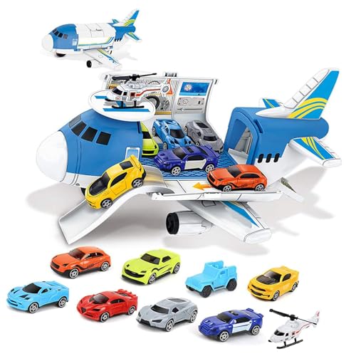 Alomejor Flugzeug-Auto-Spielzeug-Spielset, Trägheits-Gleit-Lernspielzeug für die Entwicklung Kognitiver Fähigkeiten von Kindern von Alomejor