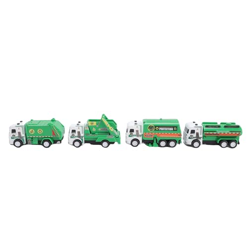 Alomejor Garbage Truck Toy Set Robuster Plastikmüll Transportmodell Spaß für Kleinkinder Bildungsgeschenk, 4pcs für Alter 3+ Alomejor Garbage Truck Toy Set Robuster Plastikmüll Transportmodell Spaß für Kleinkinder Bildungsgeschenk, 4pcs für Alter 3+ von Alomejor