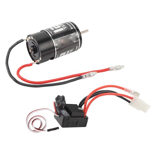 Alomejor Gebürsteter Motor 550 12T mit 60A ESC, Kupferwicklungen mit Hohem Drehmoment, Sanfter Start für Granite 1/10 RC-Autos von Alomejor