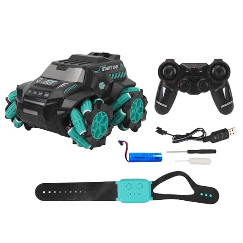 Alomejor Gestengesteuertes RC-Auto, Hochgeschwindigkeits-4WD-Offroad-Fernbedienungsauto mit Buntem Rauch für Jungen und Mädchen (Blue) von Alomejor