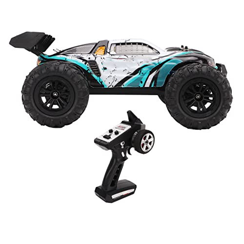 Alomejor Hochgeschwindigkeits-RC-Auto, Starker Griff, Vertikale Federdämpfung, 1/16 4WD, Schnelles Ferngesteuertes Auto für über 14 Jahre für Grünland (Grünliches Blau) von Alomejor