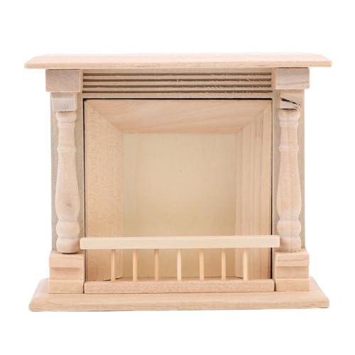 Alomejor Holzkamin, 1: 12 -Skala Miniaturpuppenhausmöbel, Puppenhausdekoration Zubehör Alomejor Holzkamin, 1: 12 -Skala Miniaturpuppenhausmöbel, Puppenhausdekoration Zubehör von Alomejor