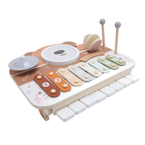 Alomejor Holzspielzeug mit Holz Musikinstrumenten mit Mallet, das das Musikalische Interesse des Kleinkindes für die Kognitive Entwicklung Entfaltet Alomejor Holzspielzeug mit Holz Musikinstrumenten mit Mallet, das das Musikalische Interesse des Kleinkindes für die Kognitive Entwicklung Entfaltet von Alomejor