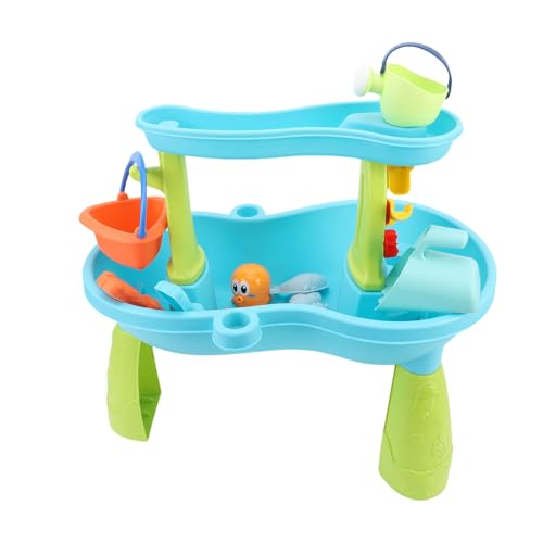 Alomejor Kinder Sand- und Wassertisch -Set, 14 in 1 Großer Sensorischer Spieltisch mit Ausgrabungswerkzeugen für Innenraum Im Freien Strand Sandspielaktivitäten Alomejor Kinder Sand- und Wassertisch -Set, 14 in 1 Großer Sensorischer Spieltisch mit Ausgrabungswerkzeugen für Innenraum Im Freien Strand Sandspielaktivitäten von Alomejor
