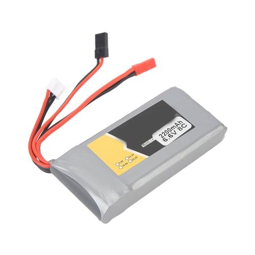 Alomejor Kompakter und Tragbarer LiPo-Akku 6,6 V 2200 MAh für Futaba 14SG 18SZ 16SZ T8J-Fernbedienungen mit Robustem und Stabilem Design und Langlebiger Leistung von Alomejor