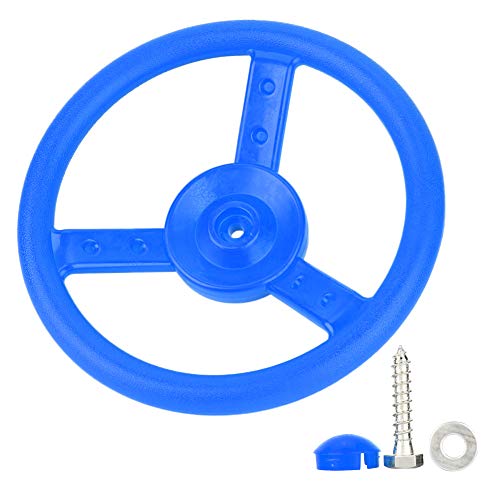 Alomejor Lenkrad-Spielplatz-Schaukel-Set, Zubehör, Drehbares Spielzeugrad für Spielplatz-Schaukel-Set für Zum Spielen Im Freien (Blue) von Alomejor