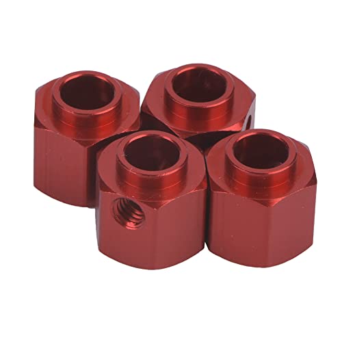 Alomejor Metall Verbreiterte Radnaben, Auto-Adapter-Set, Verbessert die Stabilität mit Simulierter Roter Farbe für 1/10 RC-Autos (10mm) von Alomejor