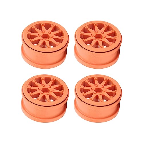 Alomejor Nylon-Felge, 2,2 Zoll, Beadlock-Felgen-Set für Axial SCX10 Wraith RR10 1/10 RC-Autos (Orange) von Alomejor