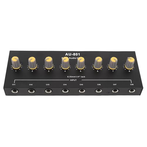 Alomejor Professioneller Tragbarer Soundmixer mit 8 Eingangskanälen für den Heimgebrauch, Aluminium -Legierungs -Musikinstrumentenmixer für Multi Tastatur Setups Alomejor Professioneller Tragbarer Soundmixer mit 8 Eingangskanälen für den Heimgebrauch, Aluminium -Legierungs -Musikinstrumentenmixer für Multi Tastatur Setups von Alomejor