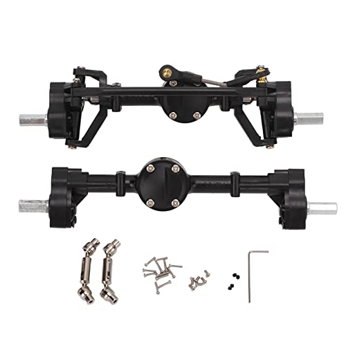 Alomejor RC-Achse Hochfester Stahl-Antriebswellen-Upgrade-Ersatzteile mit Vorder- und Hinterachsenschrauben für 1/16 RC-Modellautos von Alomejor