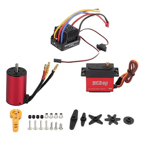 Alomejor RC-Bürstenloser Motorsatz 4200KV Bürstenloser Motor 80A ESC 30kg Servo CNC-Bearbeitung für 1/8 1/10 RC-Car von Alomejor