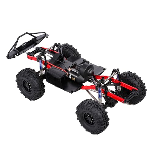 Alomejor RC Car Chassis mit Reifen Leistungs Starke 540 35T Motor Konstruktion Stabile Fahr Bequeme Montage Geeignet für 1/10 RC Auto (Mit Reifen) von Alomejor