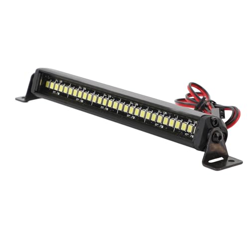 Alomejor RC-Dachlicht, 30 LED-RC-Lichtleiste, Superheller Scheinwerfer aus Aluminiumlegierung für 1/10 RC-Crawler-Autos von Alomejor