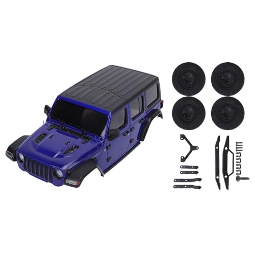 Alomejor RC-Karosserie, Kunststoff-RC-Car-Hartschale, Speziell entwickelt. Passen Sie Ihr RC-Car mit Stil für Axial SCX24 an (Blue) von Alomejor