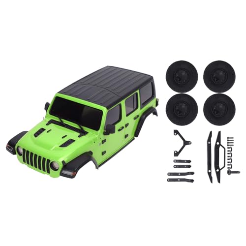 Alomejor RC-Karosserie, Kunststoff-RC-Car-Hartschale, Speziell entwickelt. Passen Sie Ihr RC-Car mit Stil für Axial SCX24 an (Green) von Alomejor