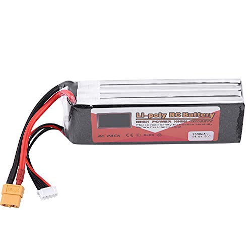 Alomejor RC LiPo-Akku, 1500 MAh 45 C, 5000 MAh 60 C, 5500 MAh 60 C, Wiederaufladbarer Akku für RC-Auto-Flugzeug-Boot (14,8 V 3500 mAh 60 C XT60-Stecker) von Alomejor