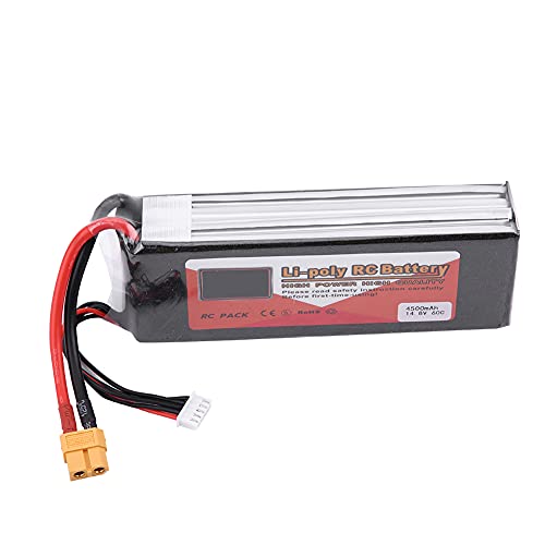 Alomejor RC LiPo-Akku, 1500 MAh 45 C, 5000 MAh 60 C, 5500 MAh 60 C, Wiederaufladbarer Akku für RC-Auto-Flugzeug-Boot (14,8 V 4500 mAh 60 C XT60-Stecker) von Alomejor