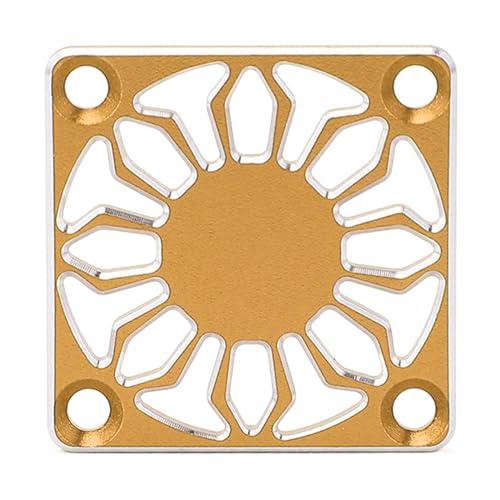 Alomejor RC-Lüfter-Schutzabdeckung, Motor-Kühlkörperschutz aus Aluminiumlegierung, 30 X 30 Mm, für die Wärmeableitung von RC-Autos (Gold) von Alomejor