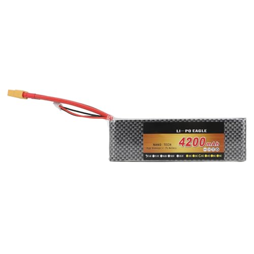 Alomejor RC Spielzeug Batterie 7,4V 4200mAh 35C Modell Spielzeug Lithium Batterie mit XT60 Stecker für RC Flugzeuge Drohnen von Alomejor