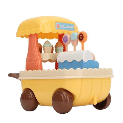 Alomejor Rollender Eiswagen, Spielzeug für, Kunststoff, Simulationsmodell, Niedlich, Sicher, Pädagogischer Wagen für Süße Leckereien, Kreativer Fantasieverstärker von Alomejor