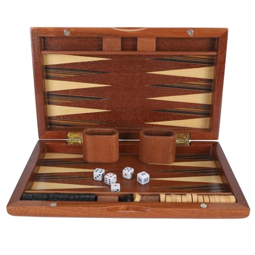 Alomejor Schach-Brettspiel-Set, Komplettes Schach-Checker-Backgammon-Set, Schachbrett mit Koffer für Erwachsene und von Alomejor